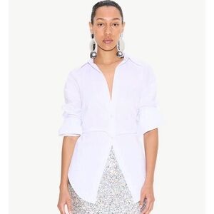 NWT! Never been worn. White poplin Simon Miller button down